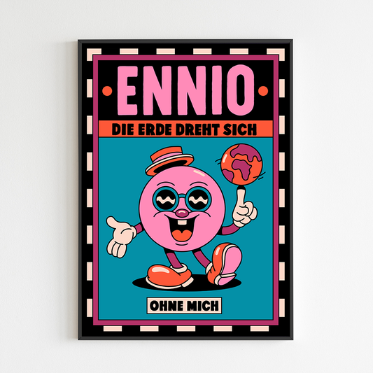 Signierter Artprint // Ennio - Die Erde dreht sich ; Yeye Weller