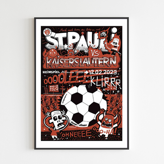 Heimspielprint FC St. Pauli vs. 1. FC Kaiserslautern // 12.02.2023