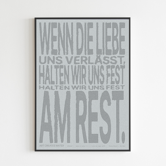 Artprint // Tristan Brusch - Am Rest ; Lyrics in schön