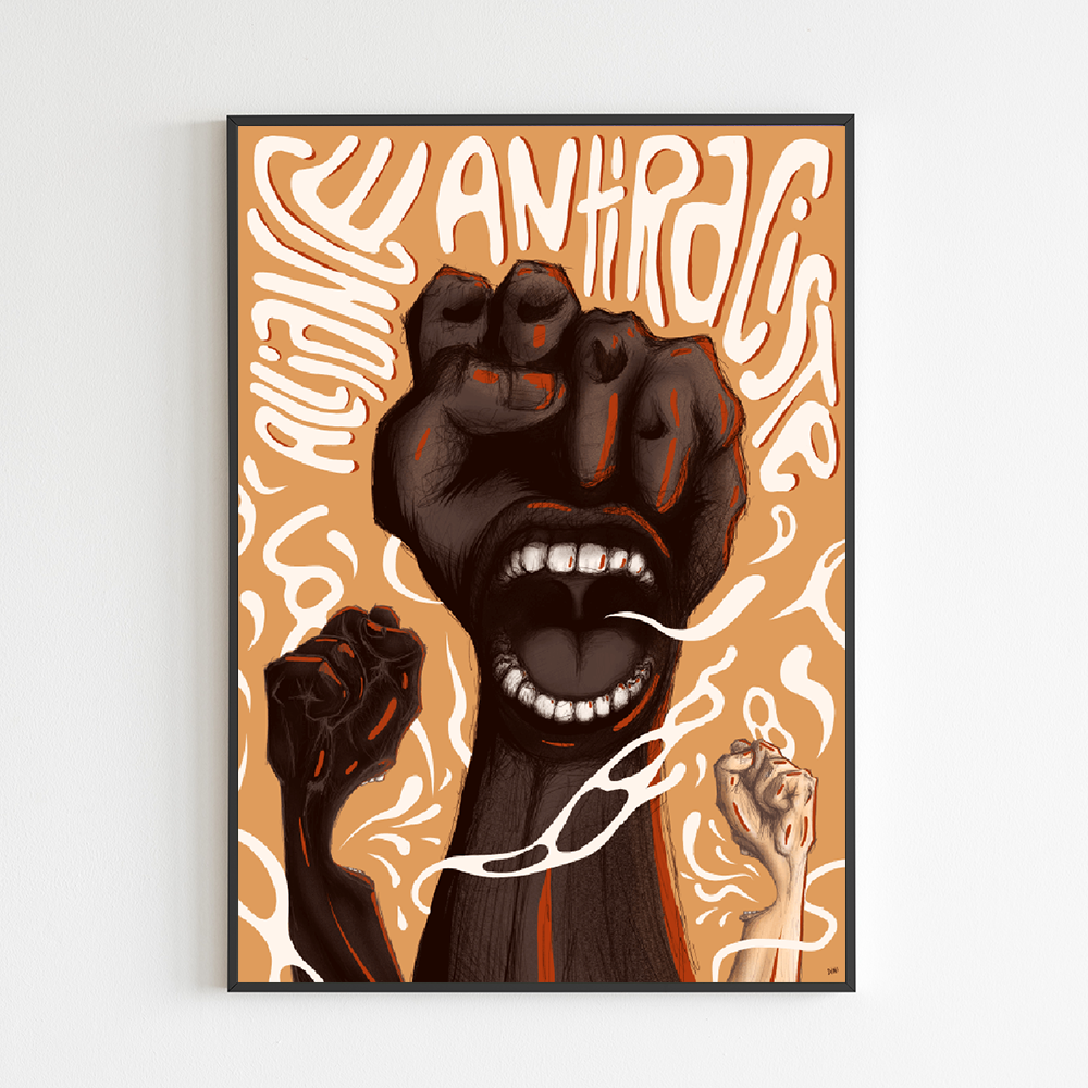 Artprint // Mal Élevé - Alliance Antiraciste ; Dini Wehking