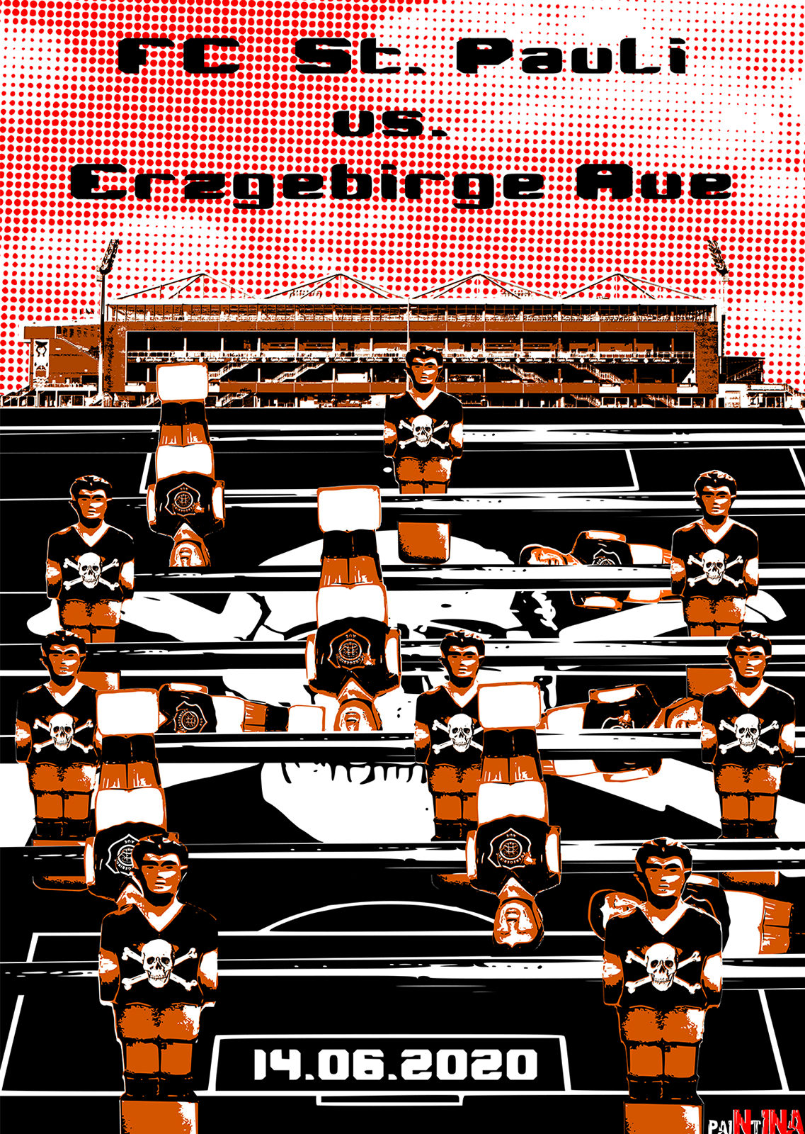 Heimspielprint FC St. Pauli vs. FC Erzgebirge Aue // 14.06.2020