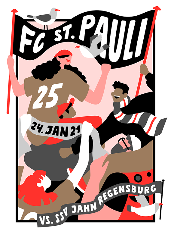 Heimspielprint FC St. Pauli vs. SSV Jahn Regensburg // 24.01.2021