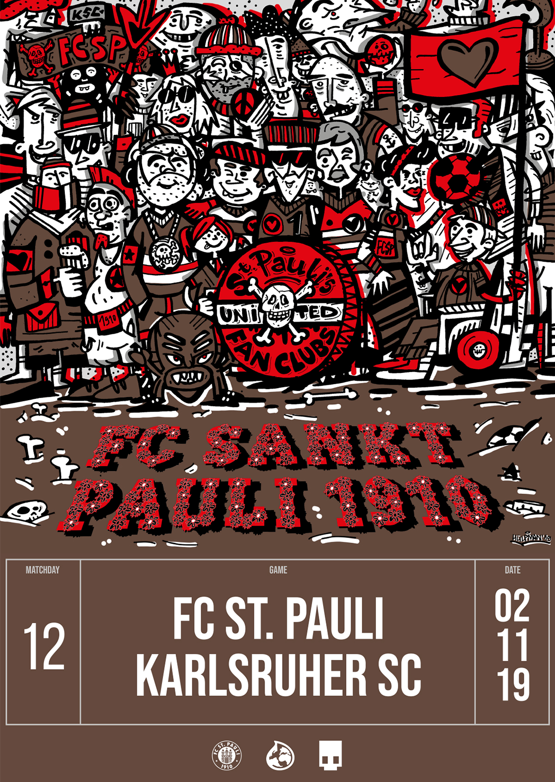 Heimspielprint FC St. Pauli vs. Karlsruher SC // 02.11.2019