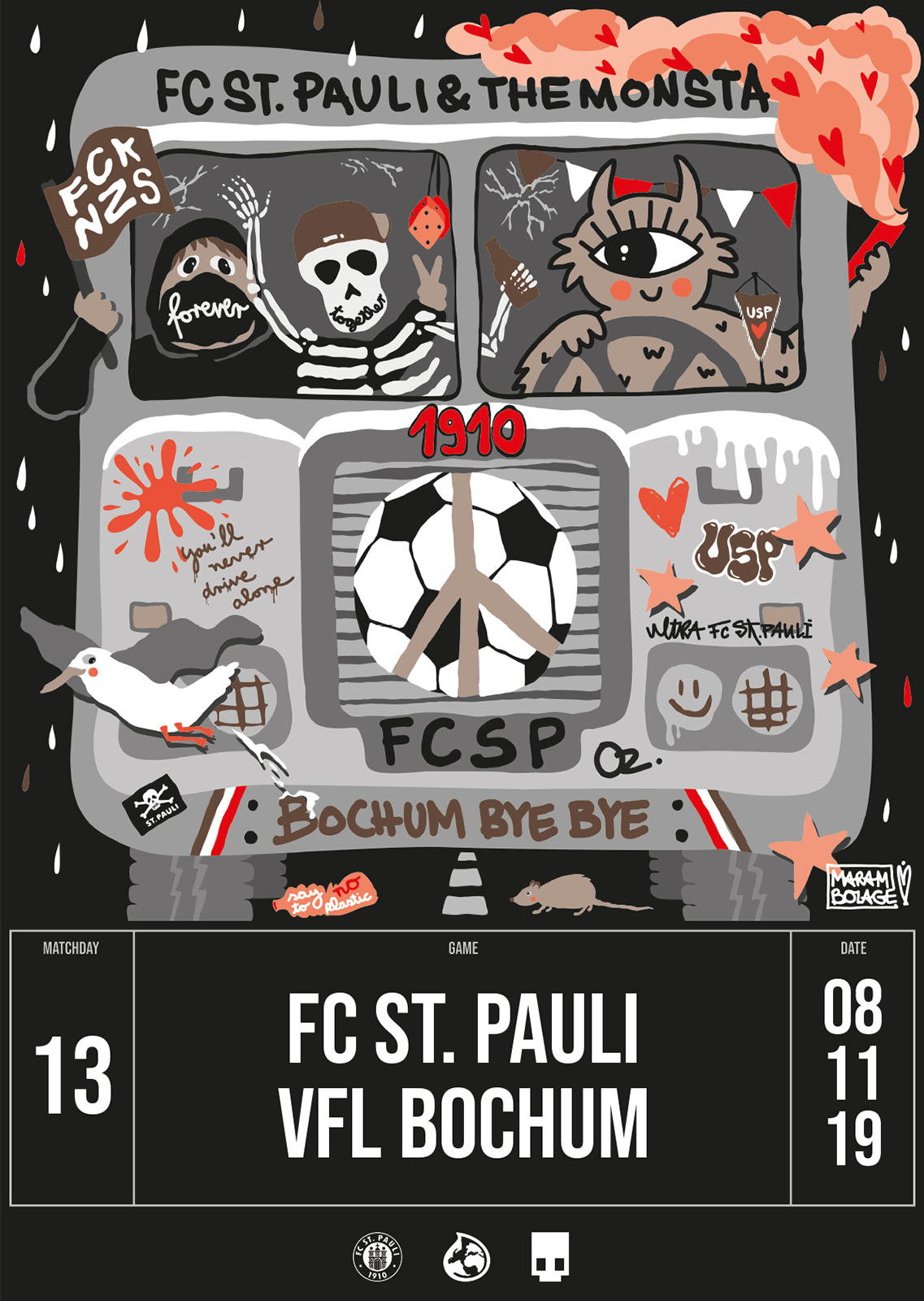 Heimspielprint FC St. Pauli vs. VfL Bochum // 08.11.2019