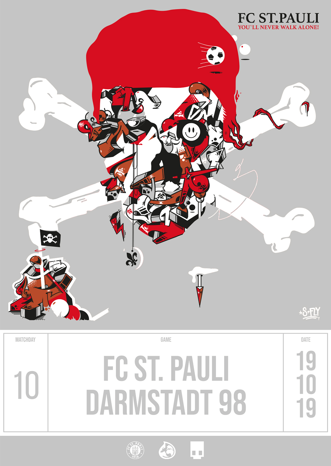 Heimspielprint FC St. Pauli vs. SV Darmstadt 98 // 19.10.2019