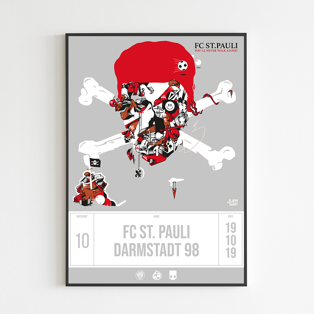 Heimspielprint FC St. Pauli vs. SV Darmstadt 98 // 19.10.2019