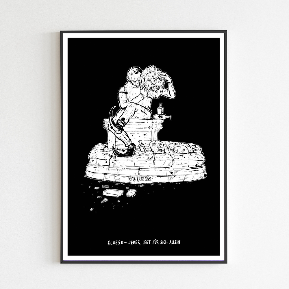 Artprint // Clueso - Jeder lebt für sich allein ; Fabian Wolf