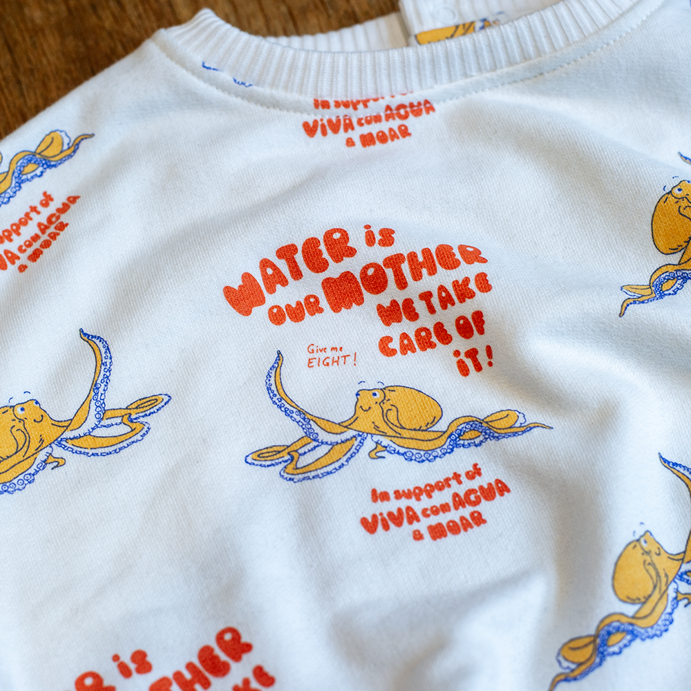 Sweater Kids "MoAR x VcA" Weiss (kleiner Octopus)