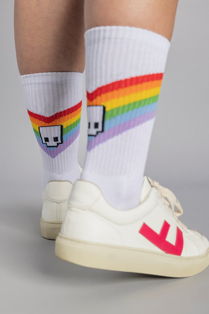 Socken // Rainbow 2.0 (schräge Streifen)