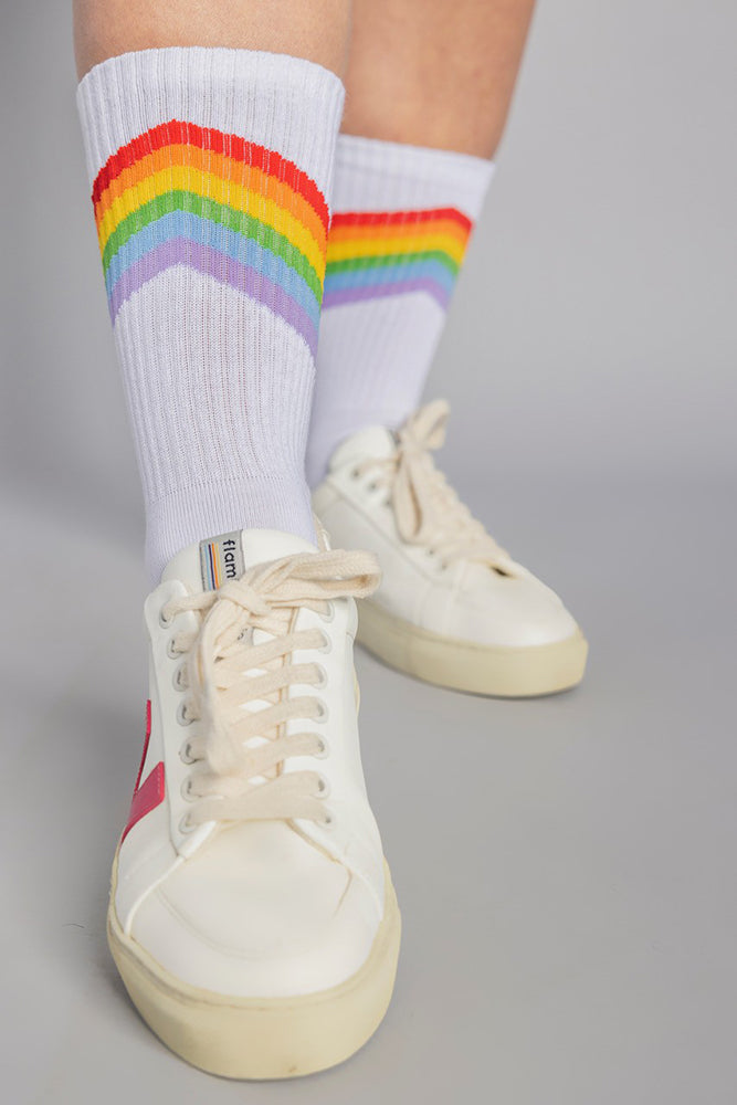 Socken // Rainbow 2.0 (schräge Streifen)