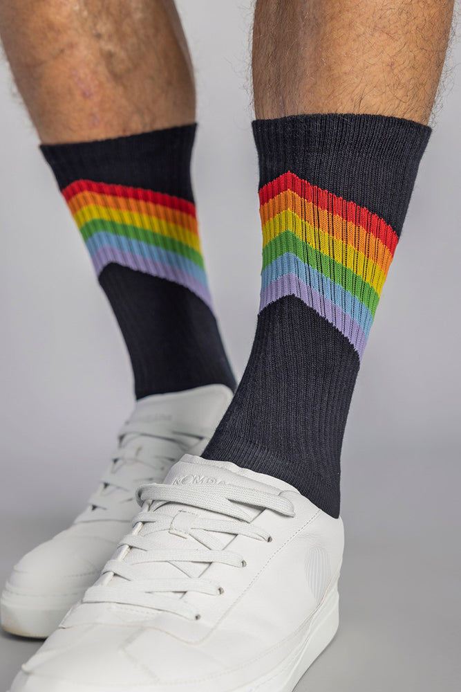 Socken // Rainbow 2.0 (schräge Streifen)