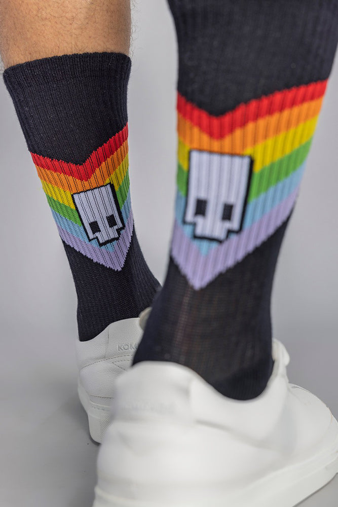 Socken // Rainbow 2.0 (schräge Streifen)