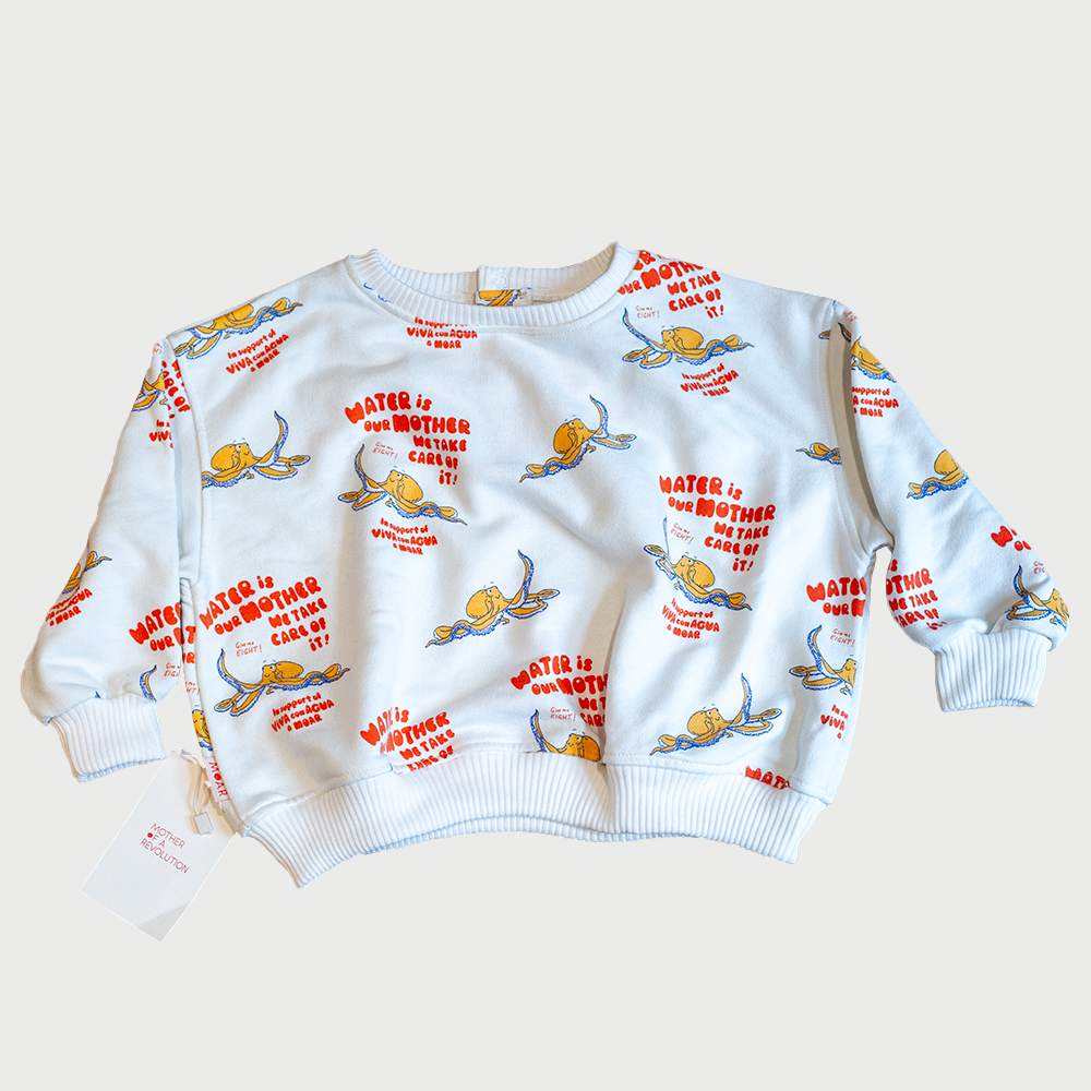 Sweater Kids "MoAR x VcA" Weiss (kleiner Octopus)